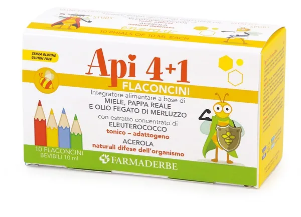 API 4+1 LIQUIDO 10 FLACONCINI 10 ML