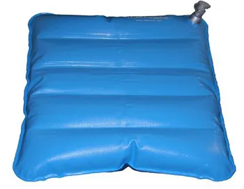 CUSCINO ANTIDECUBITO AD ARIA/ACQUA DIMENSIONI 41X41CM, APPLICABILE SU SEDIE DA COMODO O SU CARROZZELLE. CAMERA D'ARIA IN PVC ATOSSICO ELETTROSALDATO, PATTA ANTISCIVOLO IN PVC