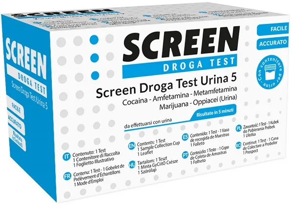 Test Droga Screen Rilevazione 5 Droghe Nell'urina