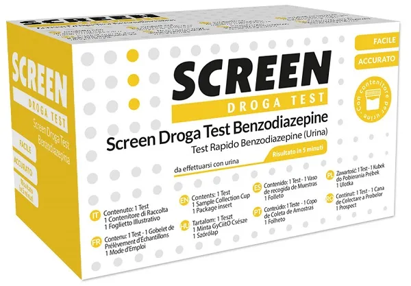 DROGA TEST CHE RILEVA UNA SOSTANZA BENZODIAZEPINE SCREEN DROGA TEST BENZODIAZEPINE