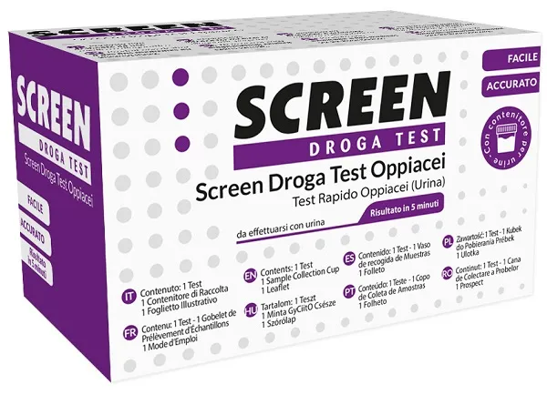 DROGA TEST CHE RILEVA UNA SOSTANZA OPPIACEI EROINA SCREEN DROGA TEST OPPIACEI