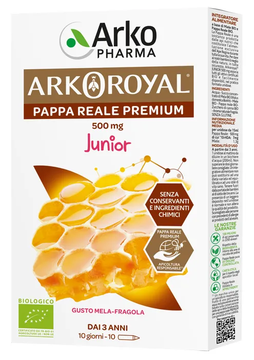 Arkoroyal Pappa Reale Biologica 500 Mg 10 Unica Dose