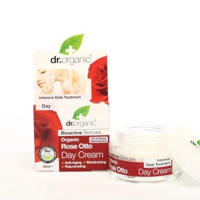 Dr Organic Rose Otto Rosa Day Cream Crema Viso Giorno 50 Ml