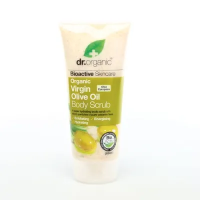 Dr Organic Virgin Olive Oil Olio Di Oliva Body Scrub Corpo 200 Ml