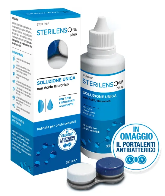 Soluzione Unica Sterilens One Plus Con Acido Ialuronico 380 Ml