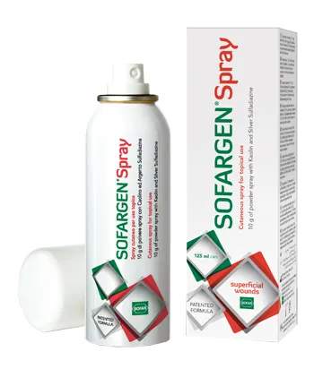 Medicazione In Polvere Spray Con Caolino E Argento Sulfadiazina 1% Sofargen Spray 10 G Bomboletta Pressurizzata 125 Ml