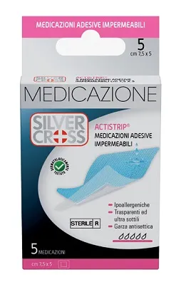 SILVERCROSS ACTISTRIP MEDICAZIONE ADESIVA 7,5X5CM 5 PEZZI