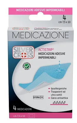 SILVERCROSS ACTISTRIP MEDICAZIONE ADESIVA 7,5X10CM 4 PEZZI