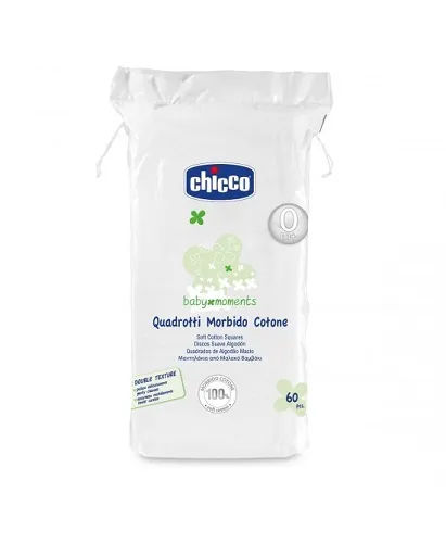 Chicco Baby Moments Quadrotti Morbido Cotone 60 Pezzi