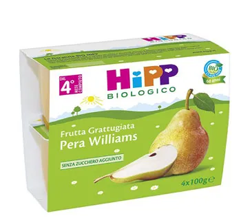 Hipp Bio Hipp Bio Frutta Grattuggiata Pera Williams 4x100 G