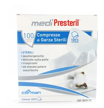 Garza Compressa Medipresteril Fu Sterile Monouso 10x10cm 100pezzi