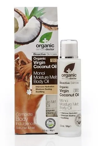 Dr Organic Coconut Oil Cocco Monoi Moisture Melt Body Oil Olio Corpo 100 Ml