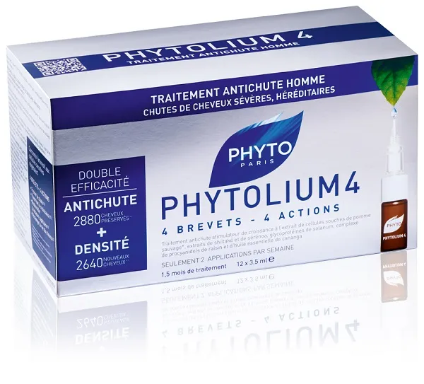 Phyto Phytolium4 Trattamento Anticaduta Capelli Uomo 12 Fiale 3,5 Ml