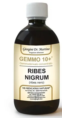 RIBES NERO 500 ML LIQUIDO ANALCOOLICO GEMMO 10+