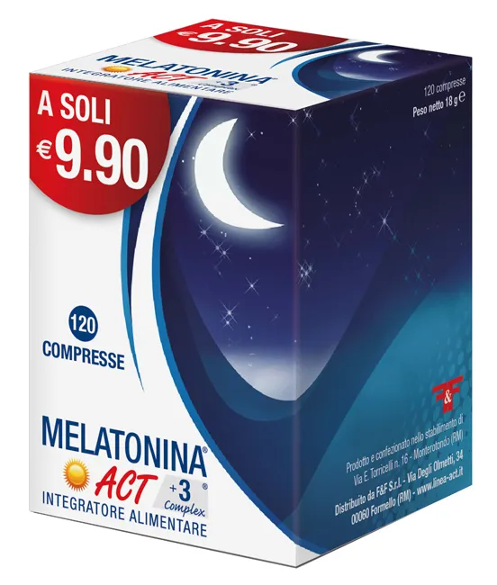 Melatonina Act 1mg +3 Complex 120 Compresse