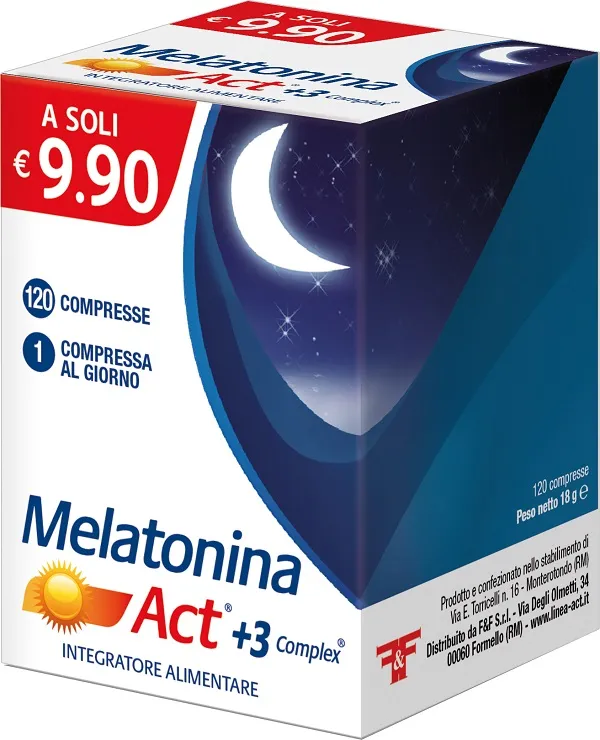 Melatonina Act 1mg +3 Complex 120 Compresse