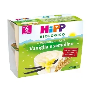 HIPP BIO HIPP BIO MERENDA AL LATTE VANIGLIA SEMOLINO 4X100 G