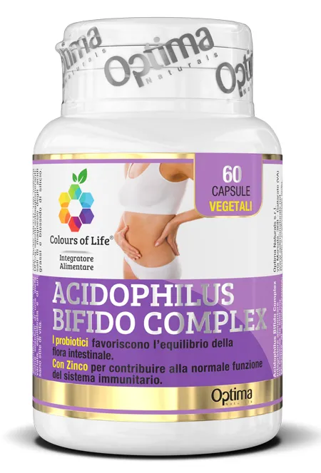 Colours Of Life Acidophilus Bifido Complex 60 Capsule Vegetali 500 Mg