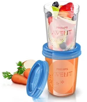 Avent Vasetti Via Coperchio 240 Ml 5 Pezzi