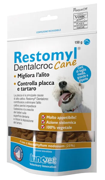 RESTOMYL DENTALCROC CANI TAGLIA MEDIA GRANDE E GIGANTE BUSTA 150 G