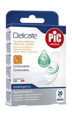 CEROTTO PIC DELICATE 19X72 MM ANTIBATTERICO 20 PEZZI