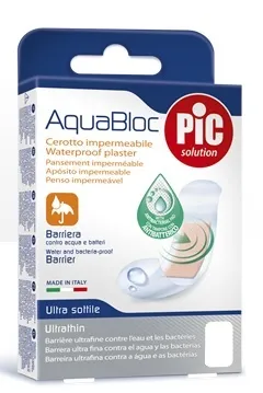 Cerotto Pic Aquabloc 10x10cm Antibatterico 5 Pezzi