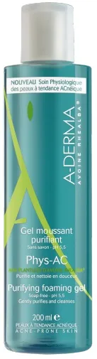 A-derma Phys-ac Gel Detergente Purificante 200ml