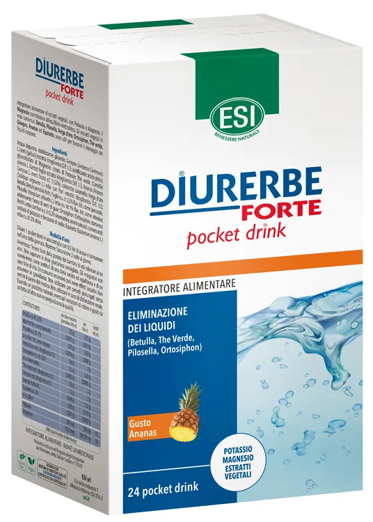 Esi Diurerbe Forte Pocket Drink Ananas 24 X 20 Ml