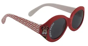 Occhiali Da Sole Infant Girls Minnie Rosso Con Astine Cuoricini