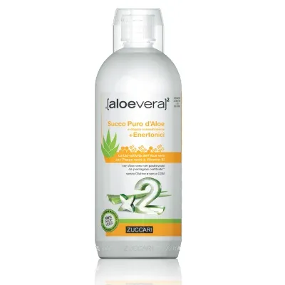 Aloevera2 Succo Puro D'aloe Doppia Concentrazione + Enertonici 1 Litro