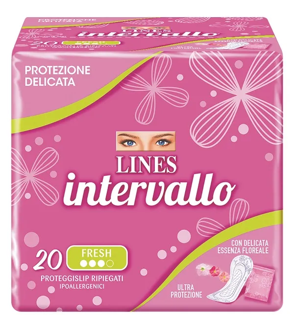 PROTEGGISLIP LINES INTERVALLO FRESH RIPIEGATO 20 PEZZI