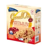 PIACERI MEDITERRANEI CEREALORO BARRETTA DI RISO CON MAIS E MIRTILLI ROSSI 6 PEZZI DA 21,5 G