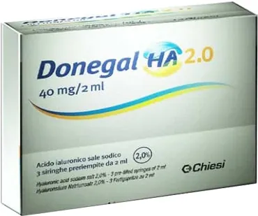 Siringa Intra-articolare Donegal Ha 2.0 Acido Ialuronico 40 Mg 2 Ml 3 Pezzi