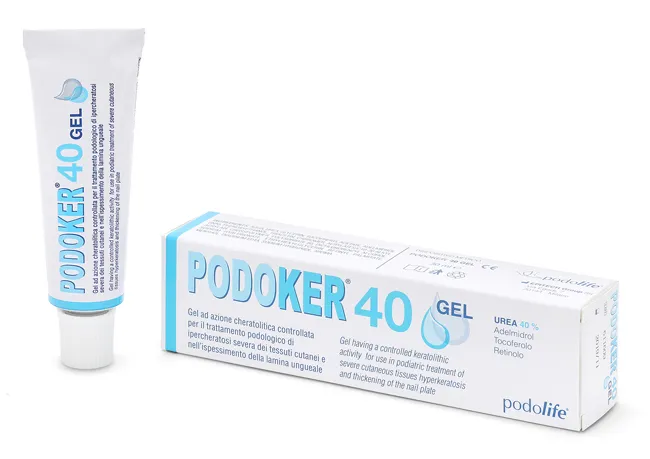 Podoker 40 Gel Azione Cheratolitica Tubo Da 30 Ml Con Applicatore