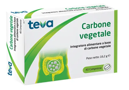 Carbone Vegetale Teva 40 Compresse 16,2 G