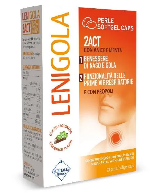 LENIGOLA 20 PERLE SOFTGEL CAPS LIQUIRIZIA