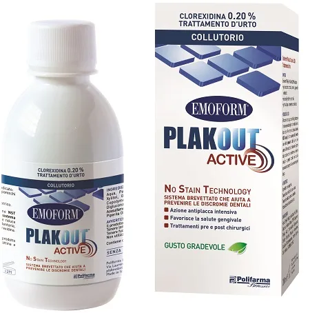 Emoform Plak Out Active Clorexidina 0,20% Collutorio 200 Ml