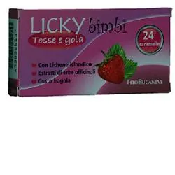 LICKY BAMBINI TOSSE GOLA 24 CARAMELLE FRAGOLA