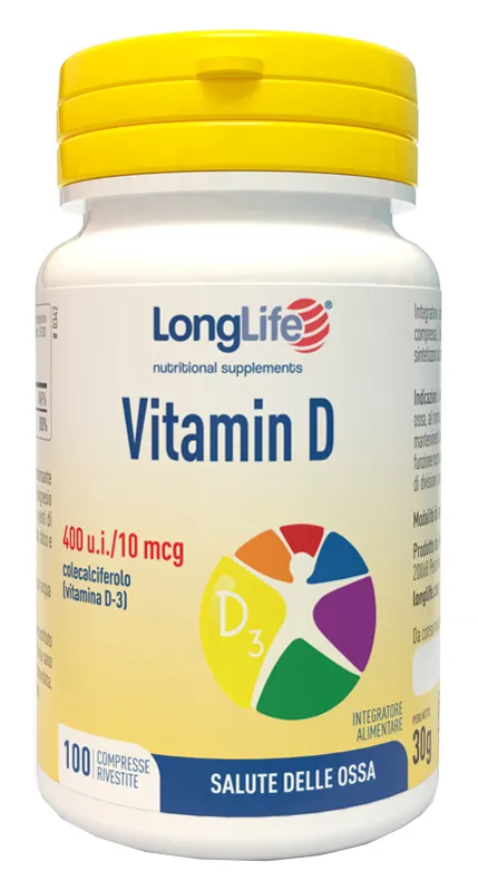 LONGLIFE VITAMINA D3 400UI 100 COMPRESSE