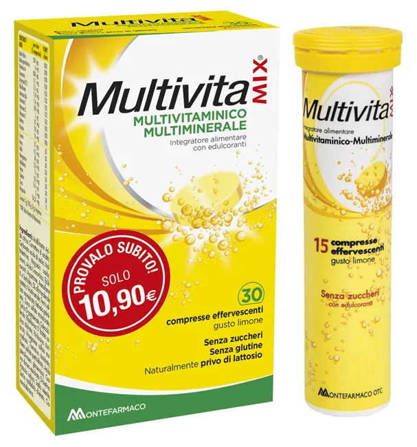 Multivitamix Effervescente Senza Zucchero E Senza Glutine 30 Compresse