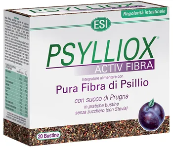 Esi Psylliox Activ Fibra Integratore Di Pura Fibra Di Psillio 20 Bustine