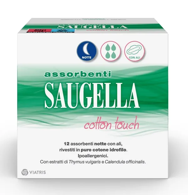 Saugella Cotton Touch Assorbenti Notte 12 Pezzi