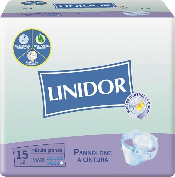 Pannolone Linidor A Cintura Maxi Misura Grande 15 Pezzi