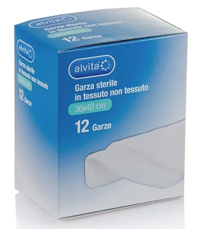 GARZA STERILE ALVITA IN TESSUTO NON TESSUTO 36X40CM 12 PEZZI