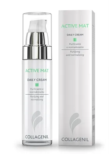 Collagenil Active Mat Daily Cream Seboregolatrice/purificante Per La Pelle Del Viso Flacone 50 Ml