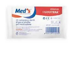 GARZA MEDS 12/8 10X10 CM 25 PEZZI