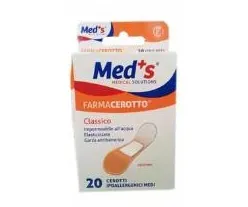 Cerotto Meds Poliuretano Ipoallergenico Classico Medio 20 Pezzi