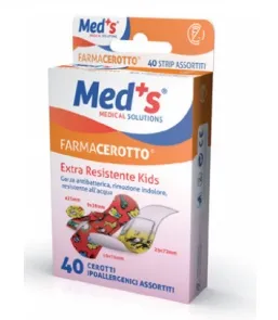 Cerotto Meds Strips Kids Ipoallergenico Assortiti 40 Pezzi