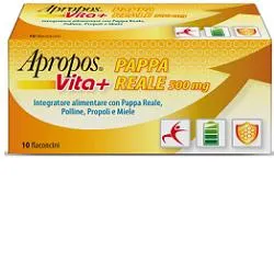 Apropos Vita+ Pappa Reale 500 Mg 10 Flaconcini 10 Ml