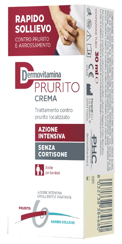 Dermovitamina Prurito Crema Azione Intensiva Senza Cortisone 30 Ml